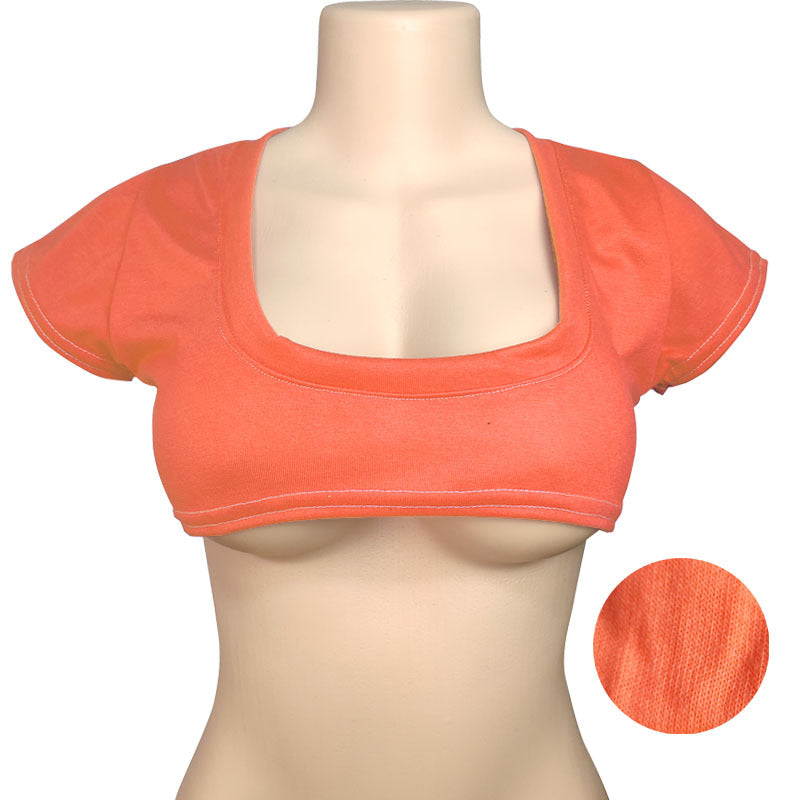 Women's Two-dimensional Pure Color Half Milk T-shirt Cute Blouses