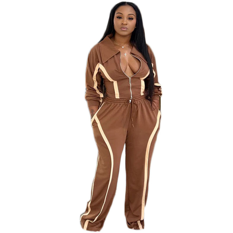 Women's Fashion Baggy Straight Trousers Sports Casual Clothing