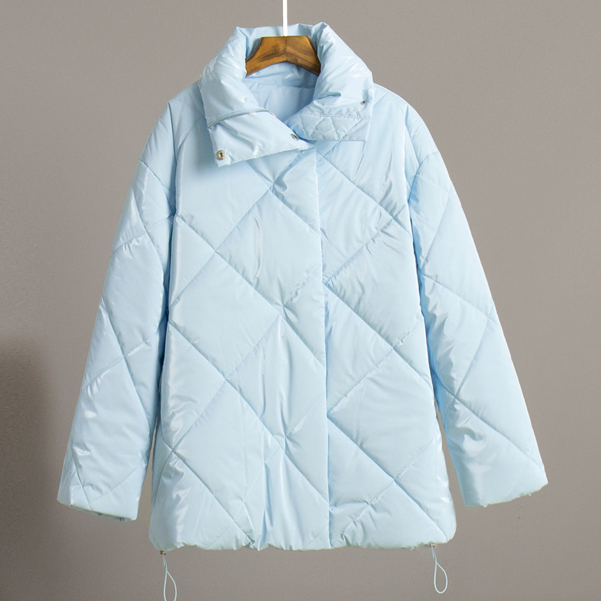 Rhombus Baggy Matte Glossy Lapel Casual Coats