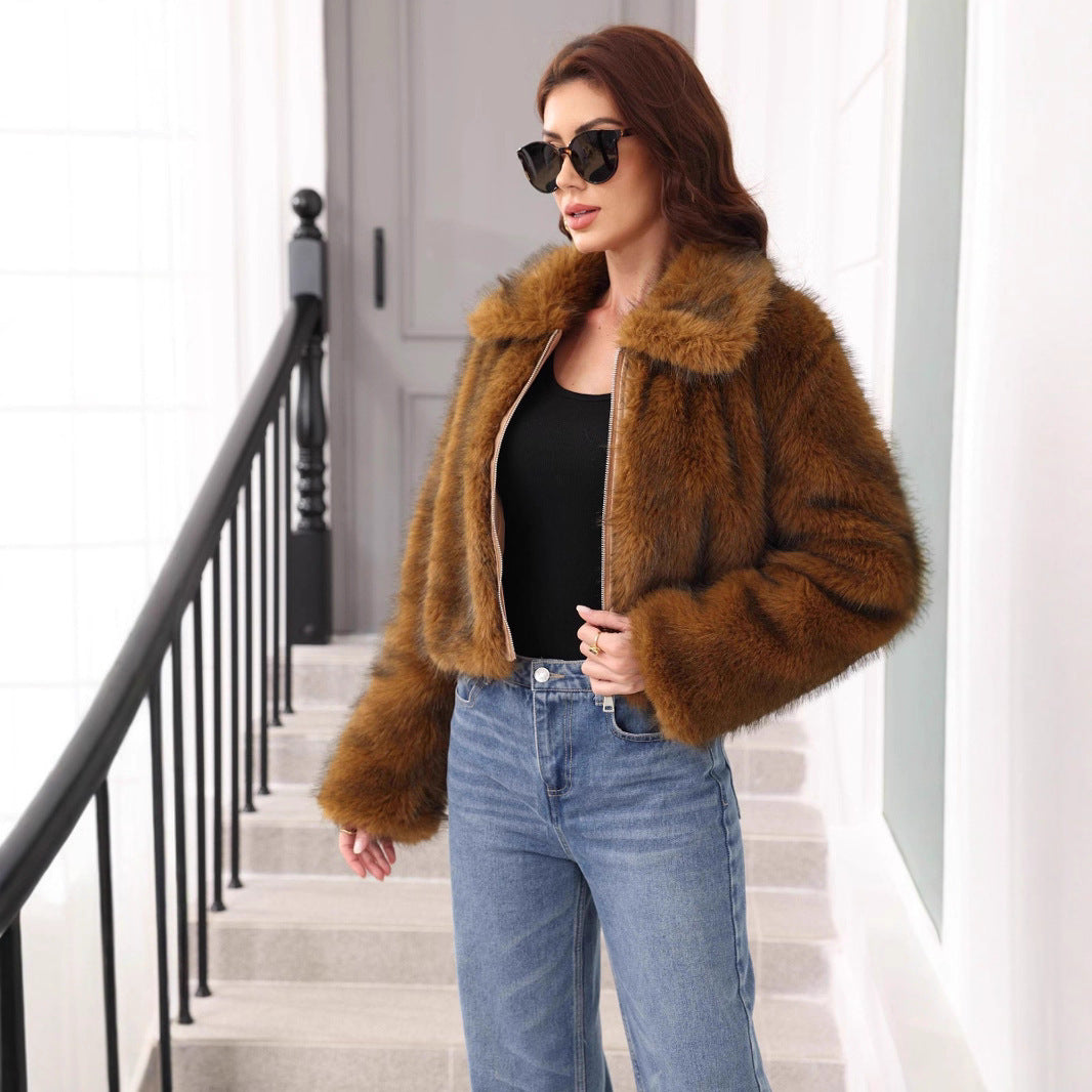 Attractive Pretty Comfortable Faux Fur Outer Coats