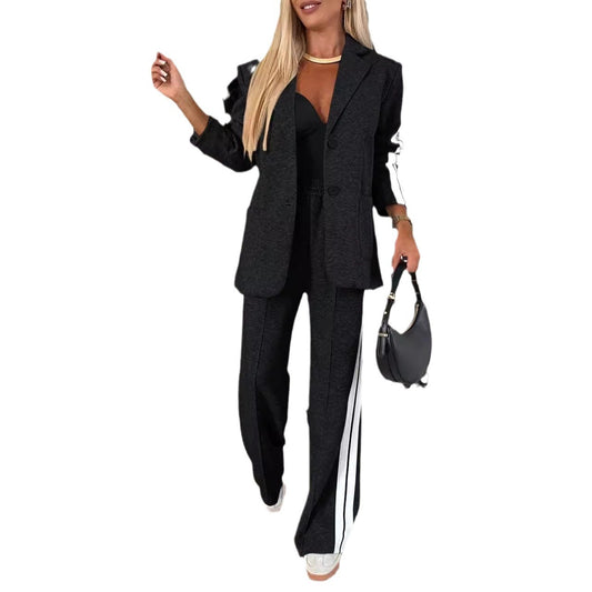 Slouchy Classic Long Sleeve Lapel Casual Suits