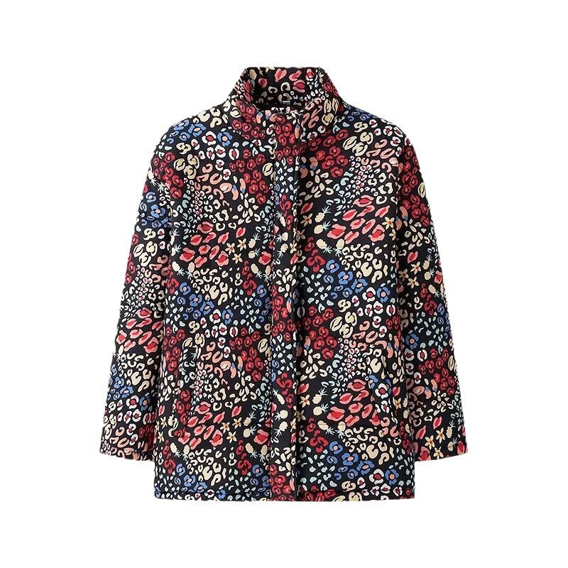 Women's Fashion Casual Oversized Loose-fitting Pattern Print Coats