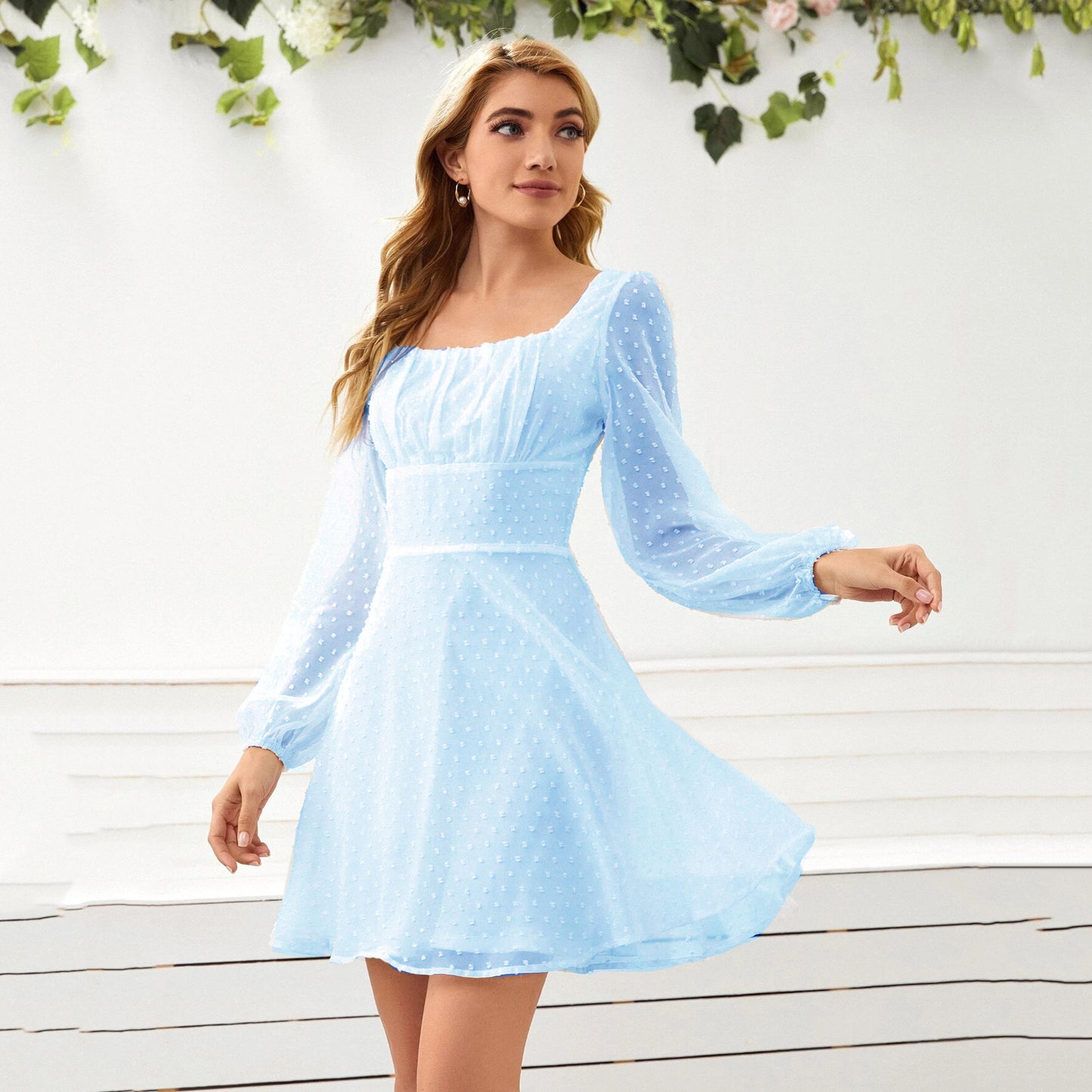 Women's Long-sleeved High Waist Temperament Commuter Dress Dresses