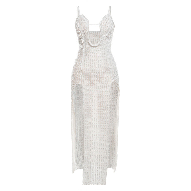 Women's Summer Sexy Slit Slim Fit Low-cut Dresses