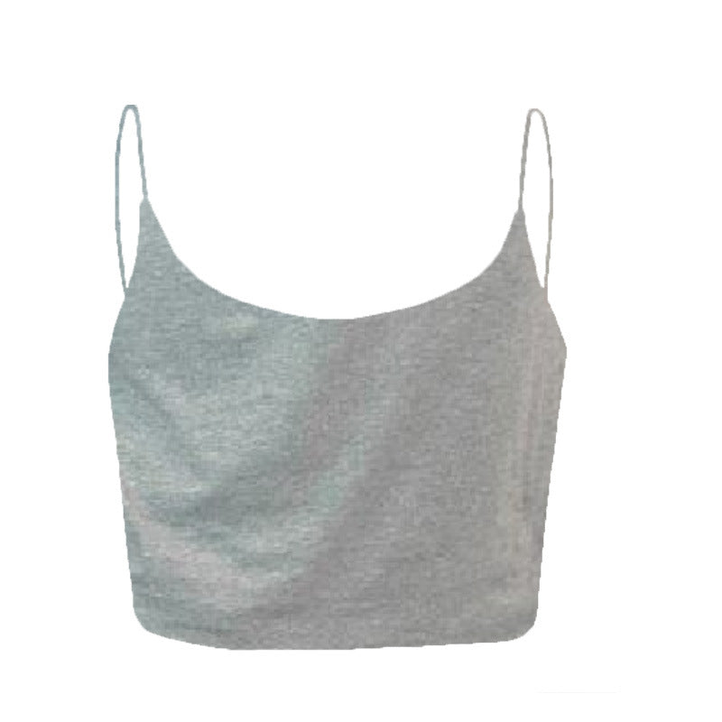 Women's Summer Solid Color Sexy Spaghetti Straps Tops