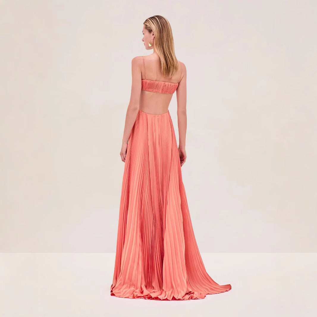 Summer Suspender Dress Sexy Temperament Pleated Dresses