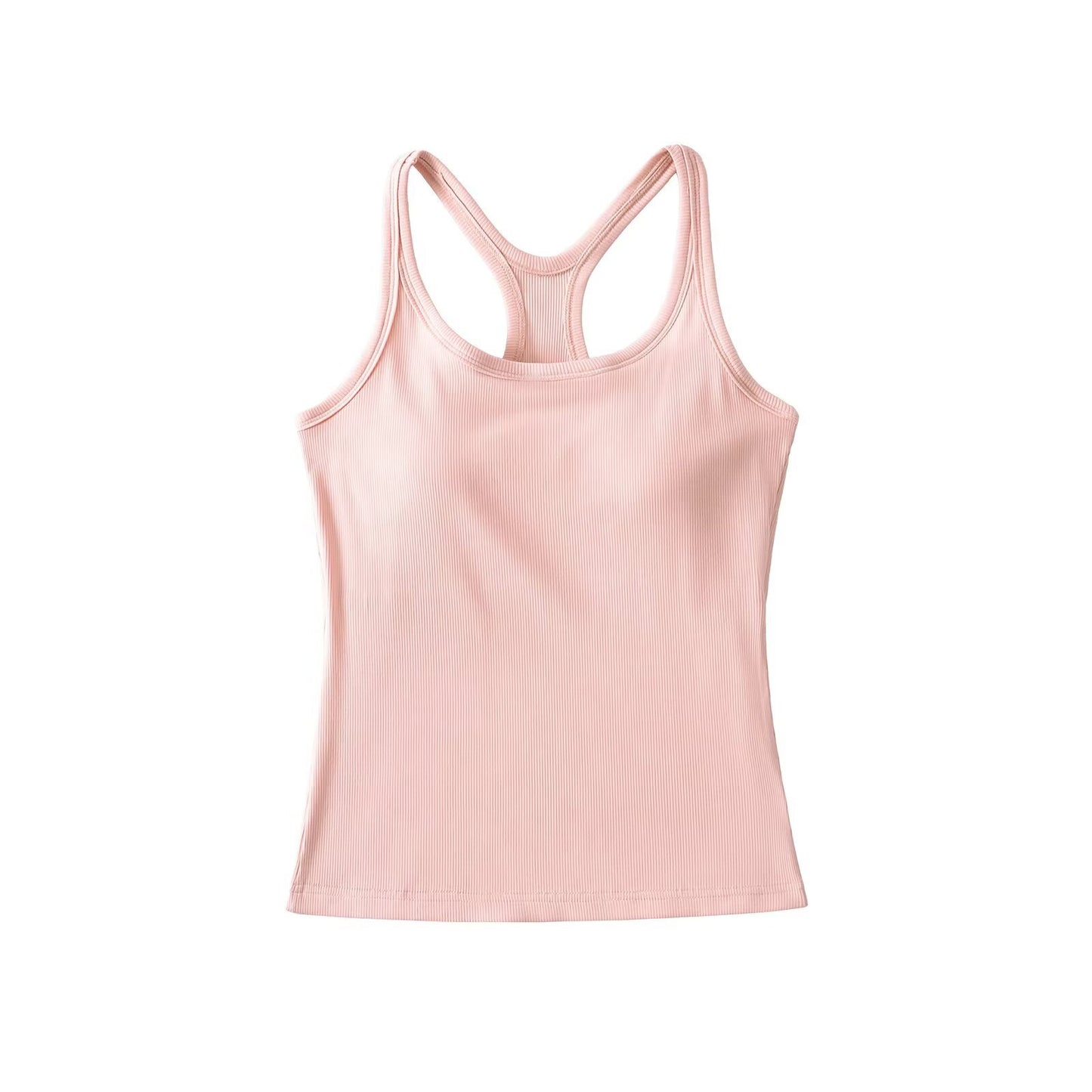 Women's Chest Pad Summer Stretch Solid Color Tops