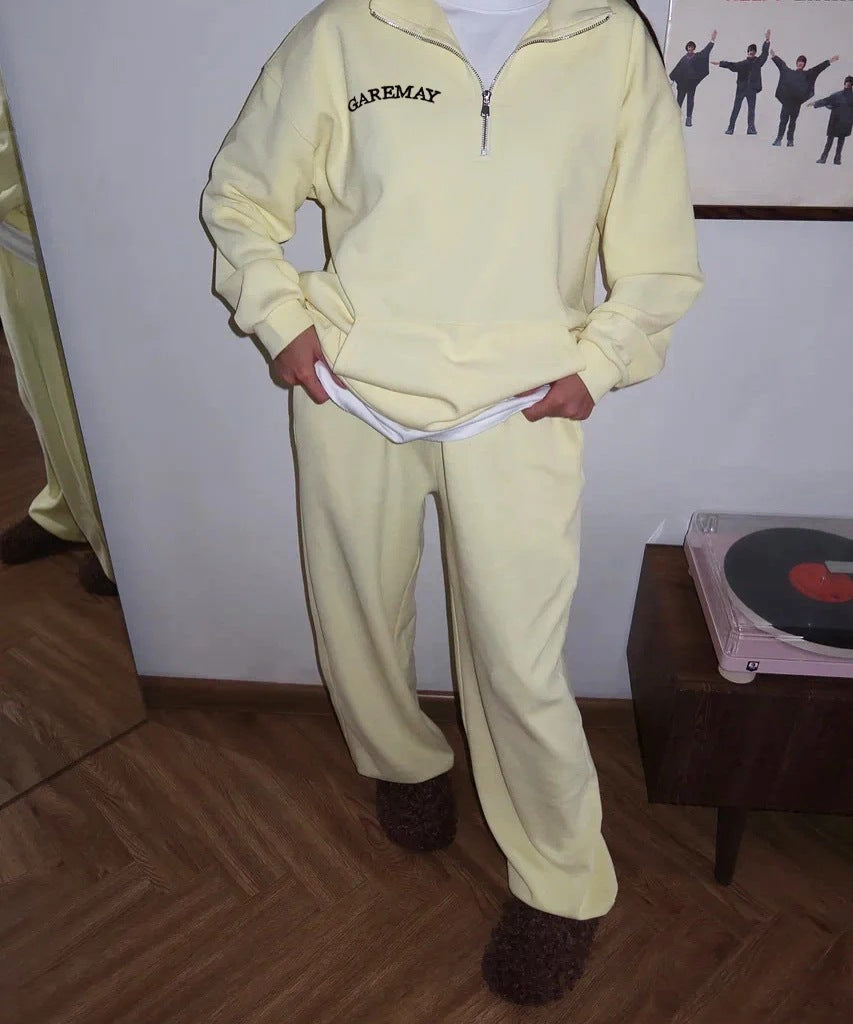 Casual Fashion Thickening Embroidery Long-sleeved Trousers Suits