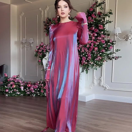 Static Flash Glass Satin Saudi Elegant Dresses