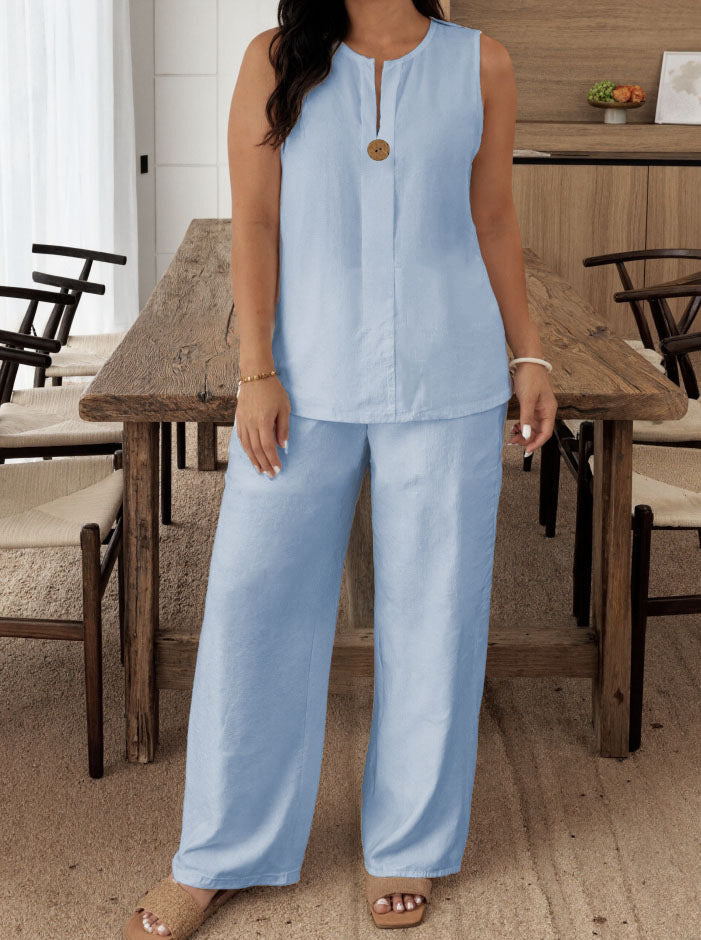 Women's Wear Comfortable Loose Wide Leg Cotton Tops