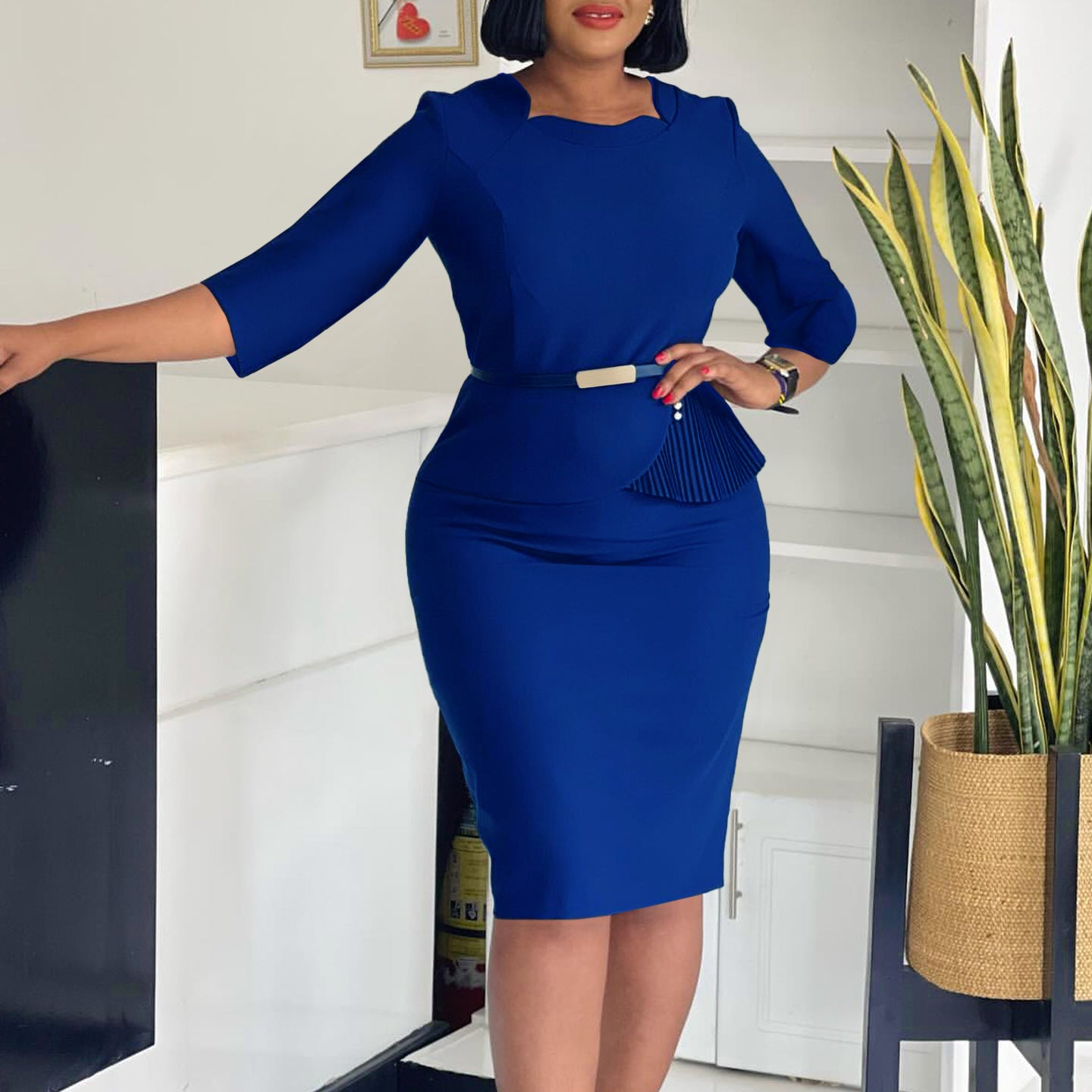 Women's Fashion Ol Elegant Sheath African Dress