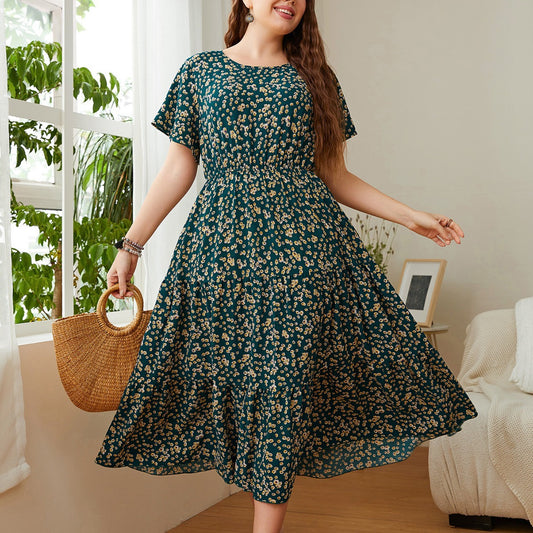 Women's Fashion Printed Loose Ladies Dress Dresses