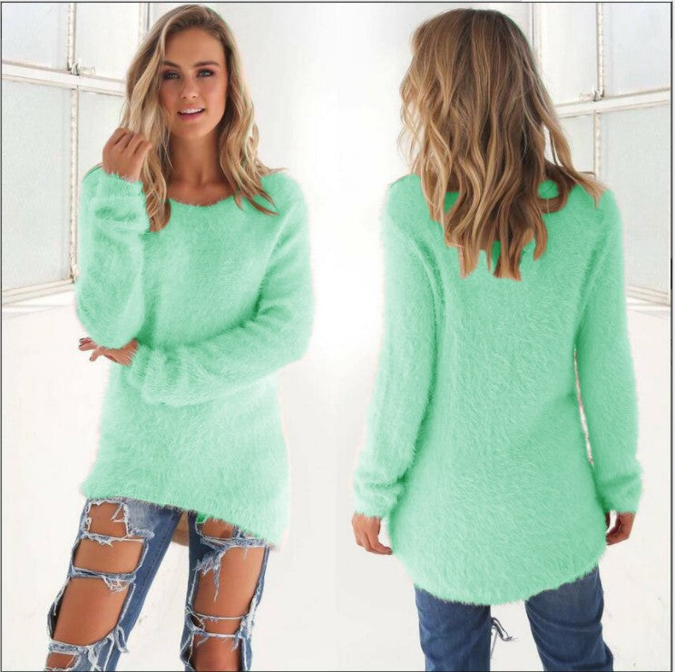 Women's Fashion Solid Color Long Sleeve Sweater