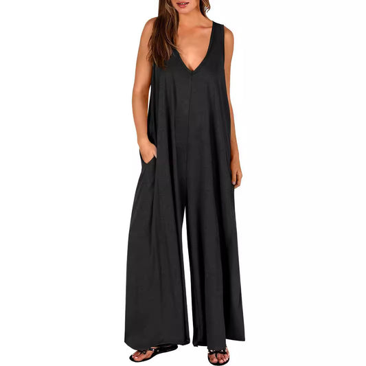 Women's Summer Fresh Casual Pocket Thin Jumpsuits