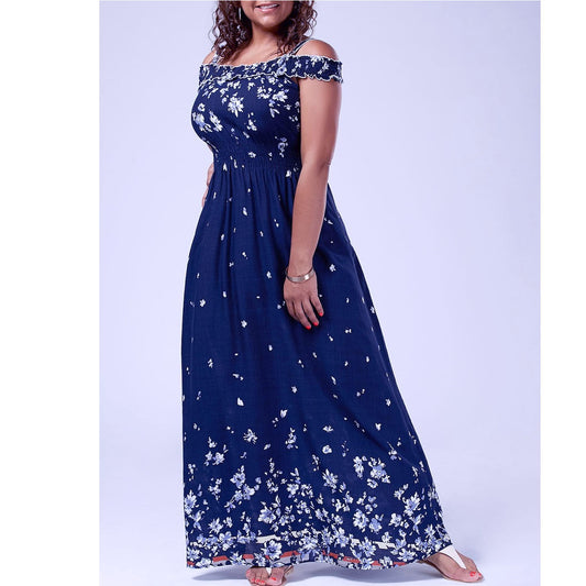 Classic High Waist Bohemian Printed Long Plus Size