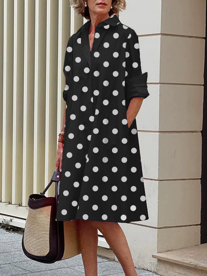 Women's Patchwork Contrast Color Casual Elegant Dress