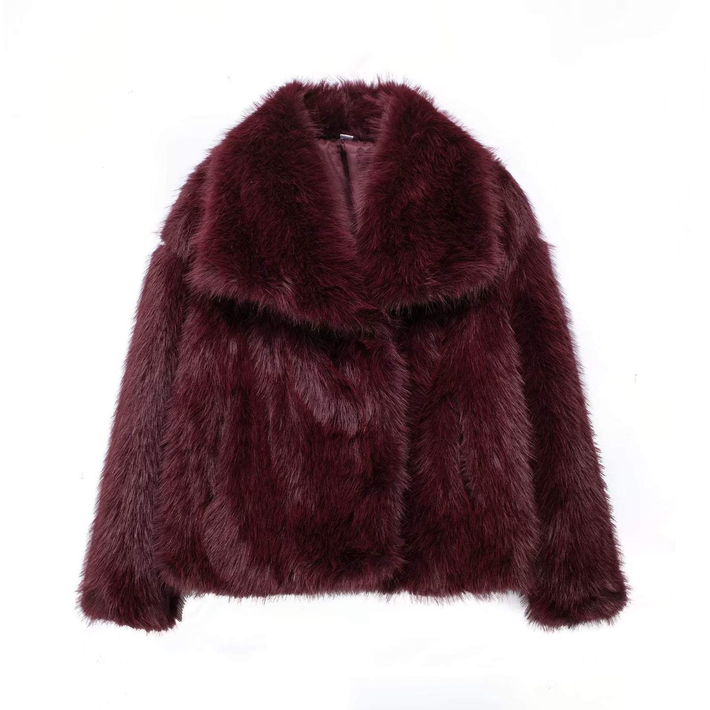 Women's Winter Street Fashion Artificial Fur Effect Coats
