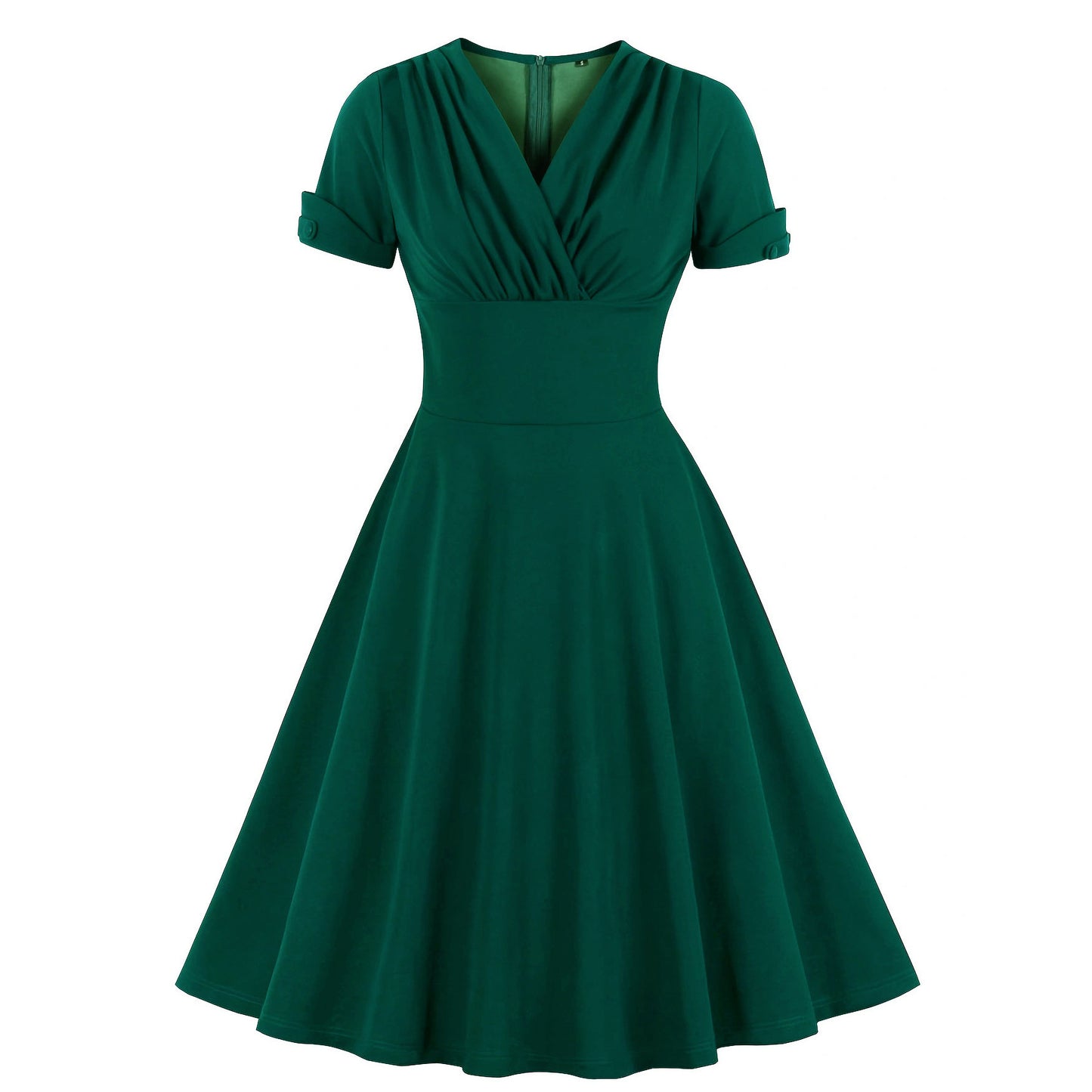 Women's Collar Retro Temperament Pleating Large Hem Dresses