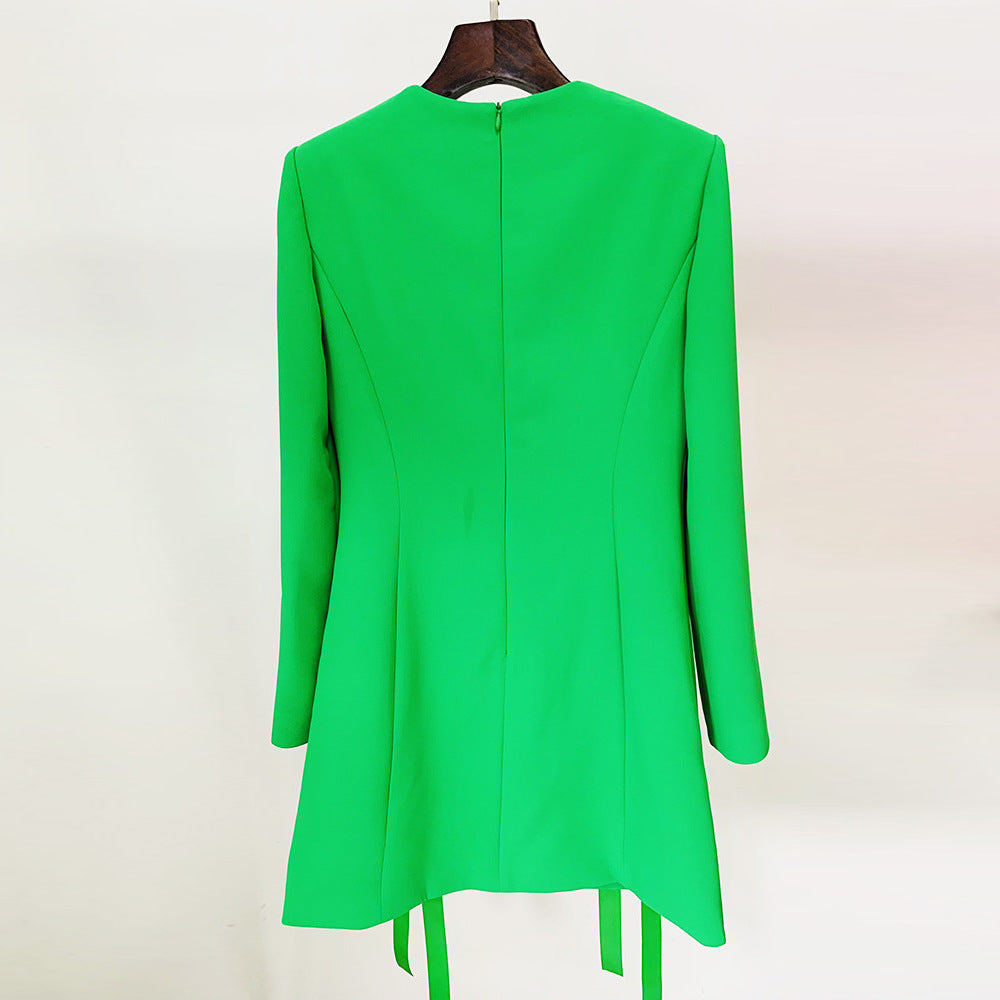 Early Spring Fashion Ribbon Rope Casual Dress