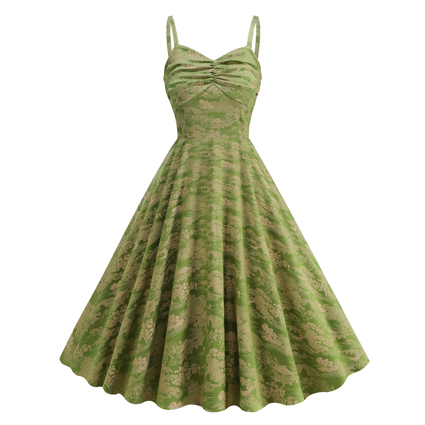 Design Jacquard Artistic Slim Youthful Sling Big Dresses