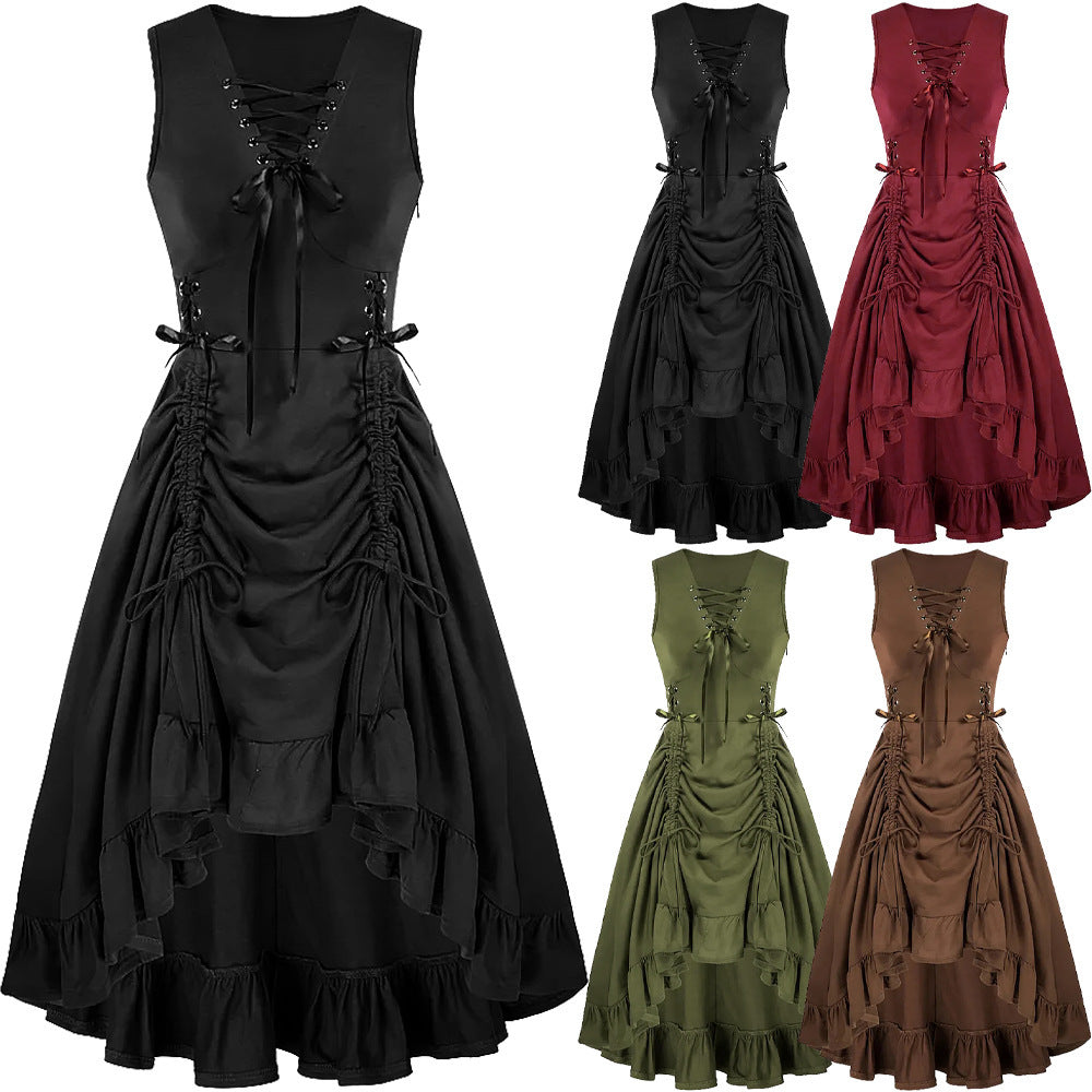 Women's Victorian Dress Renaissance Large High Waist Dresses