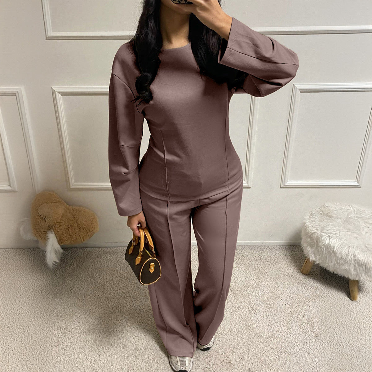 Cool Classic Women's T-shirt Trousers Two-piece Fashion Casual Suit