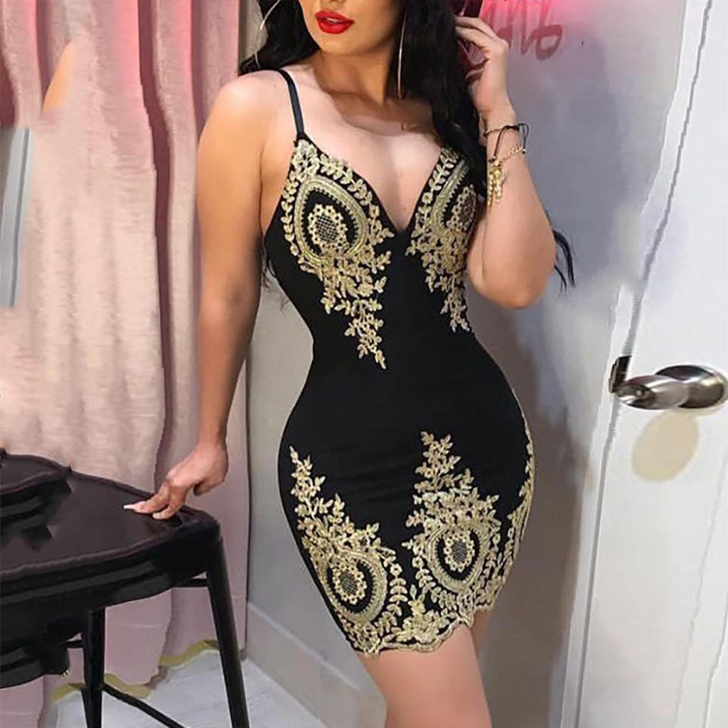 Women's Sheath Lace Sexy Tight Nightclub Dress