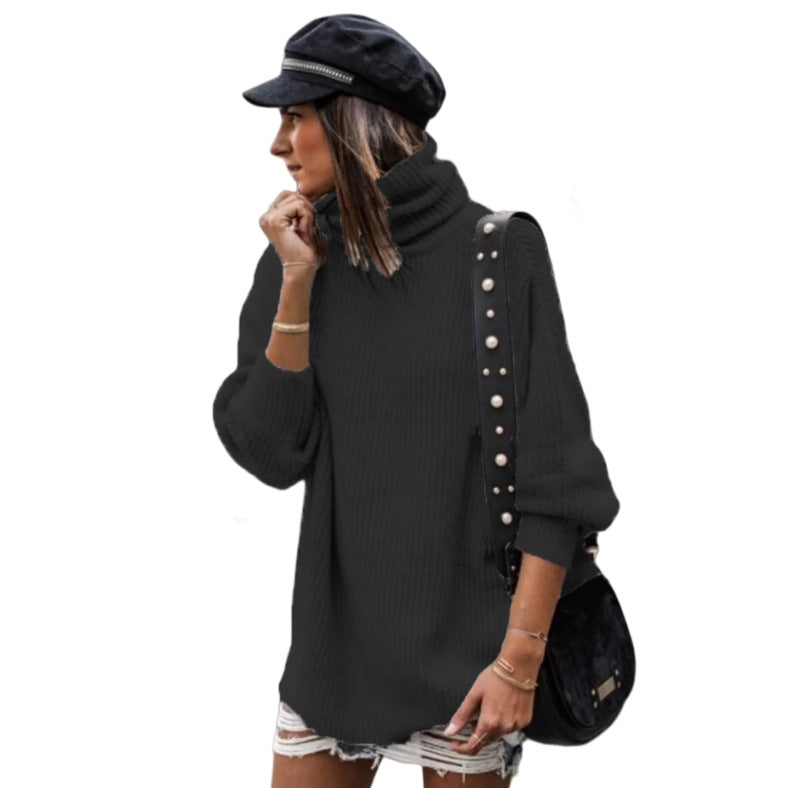 Women's Long Sleeve Solid Color Loose Knit Sweaters