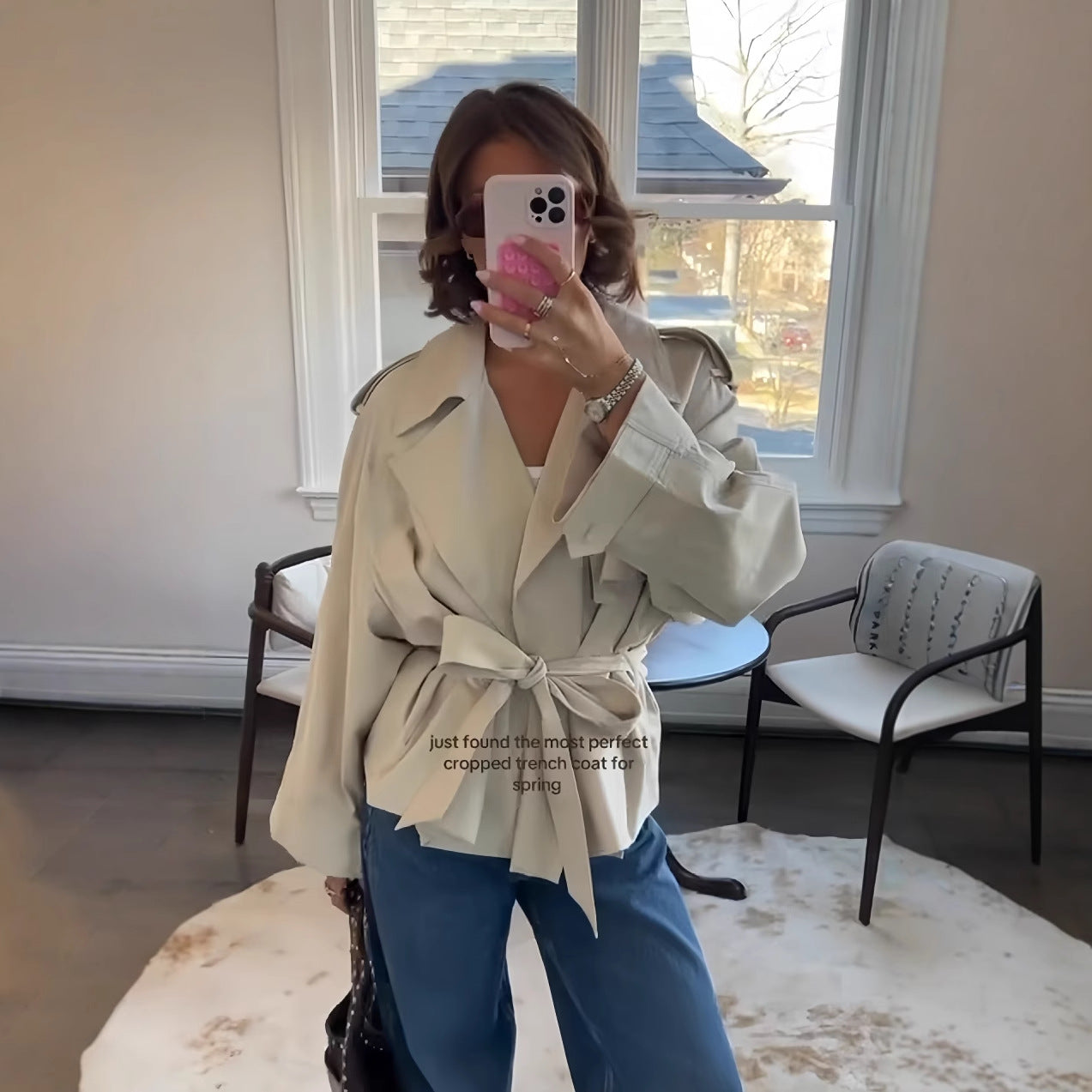 Women's Charming Fashion Casual Waist Tight Coats
