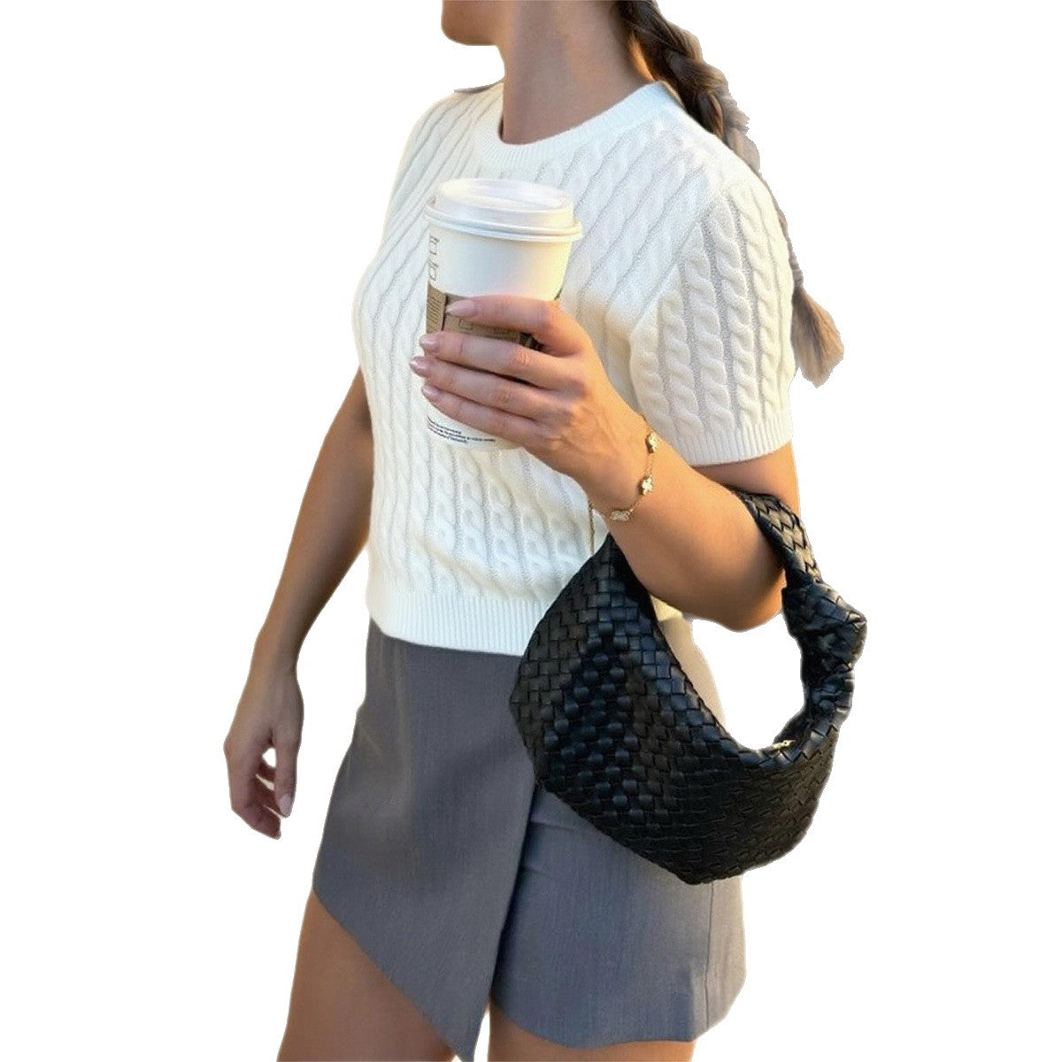 Women's Leisure Vacation Fashion Sleeve T-shirt Sweaters