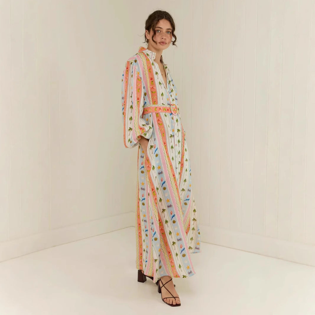 Unique Casual Fashion Belt Linen Long Cardigans