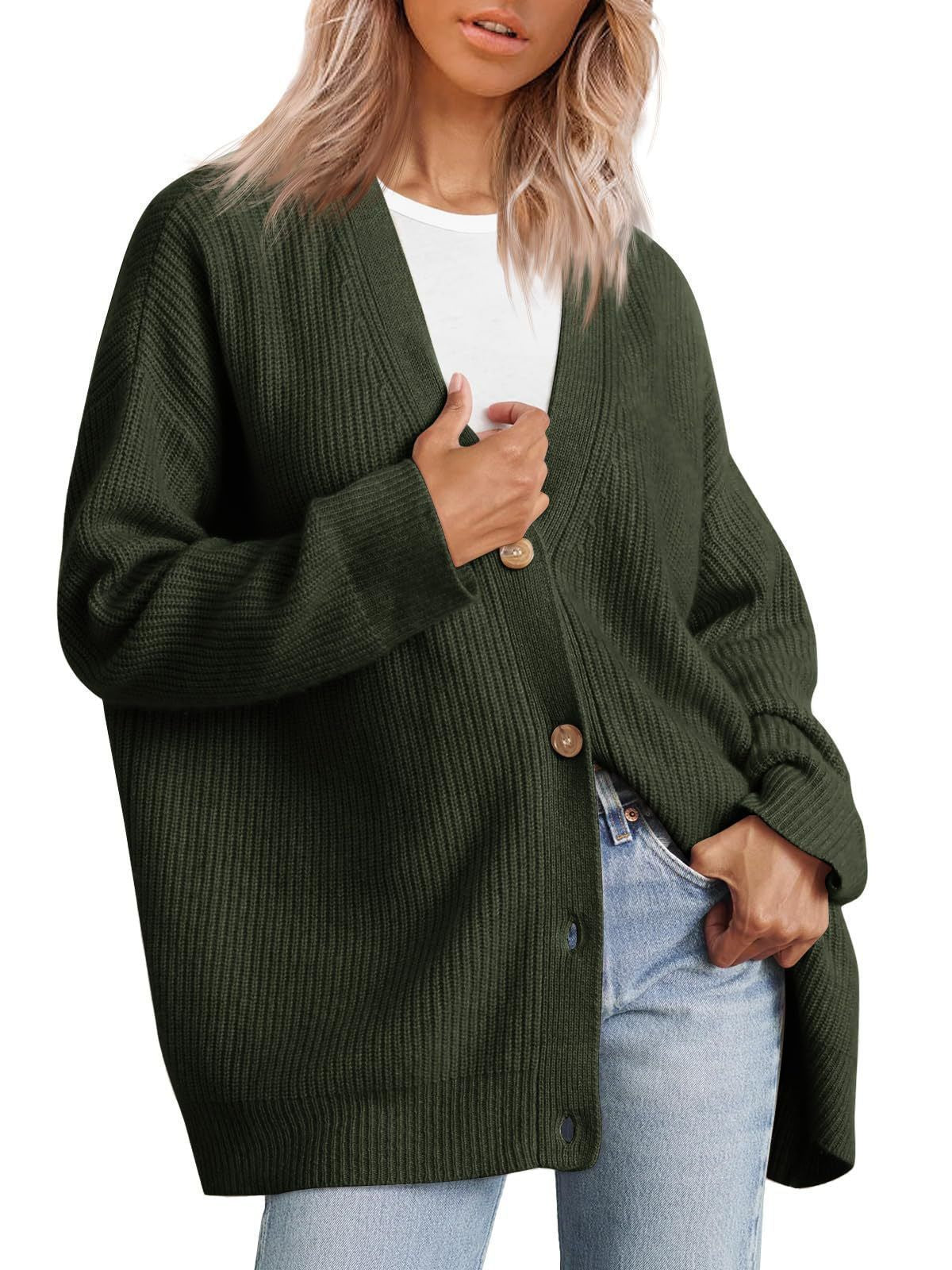 Women's Button Solid Color Long Sleeve Inner Cardigans