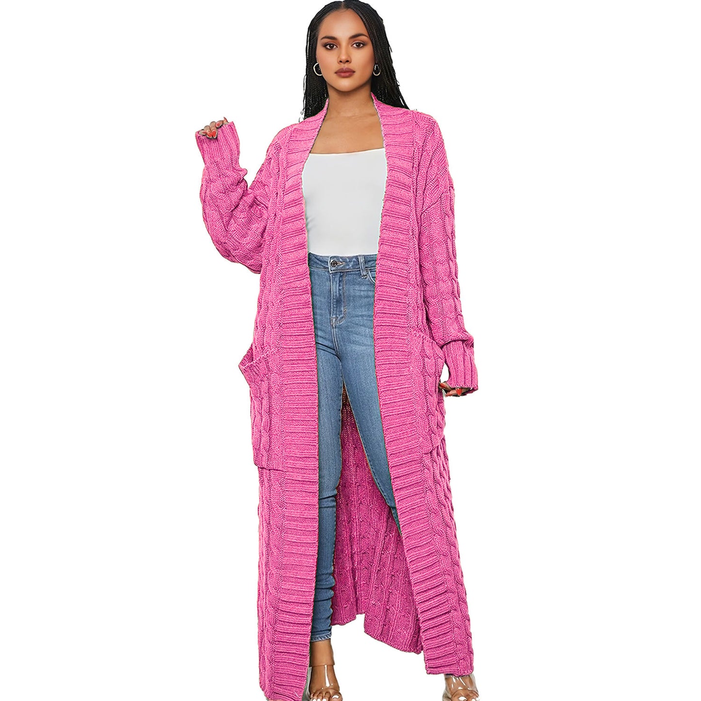 Women's Lazy Fashion Solid Color Long Twist Dresses