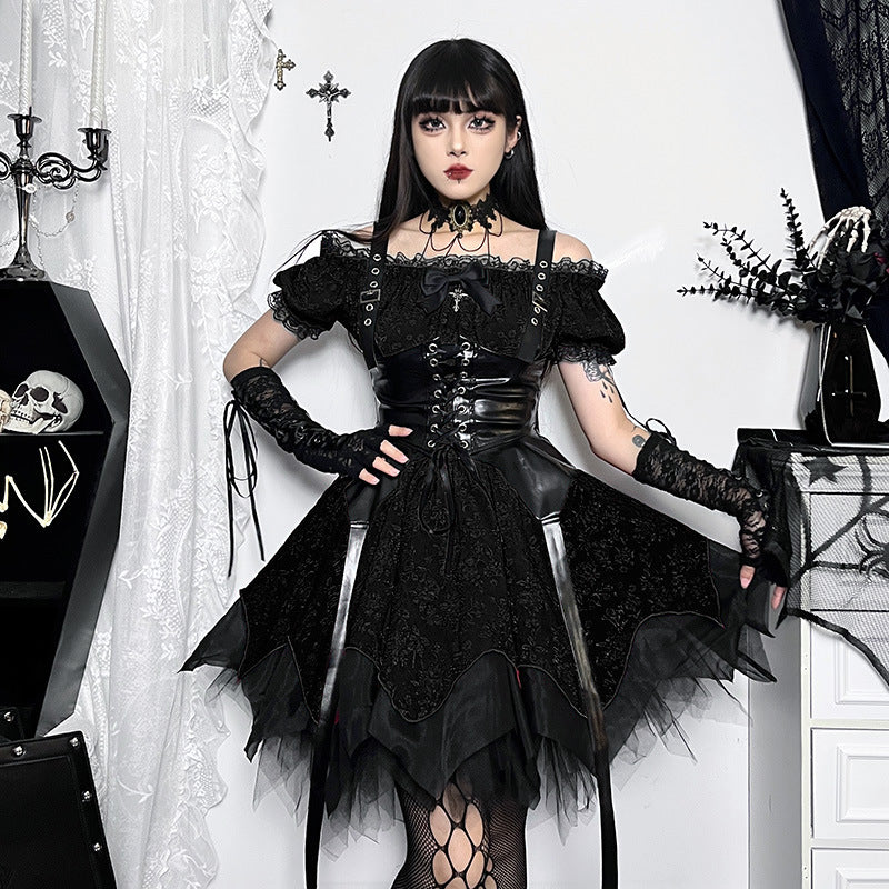 Women's Summer Dark Style Elegant Fashion Slim Dresses