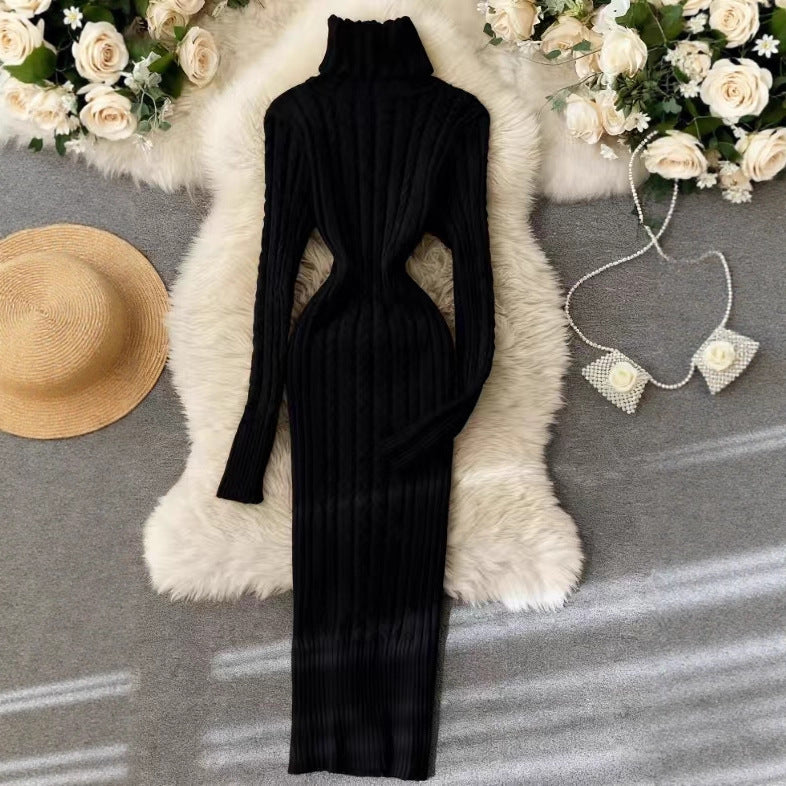 Women's Winter Turtleneck Twist Long-sleeved Warm Inner Skirts