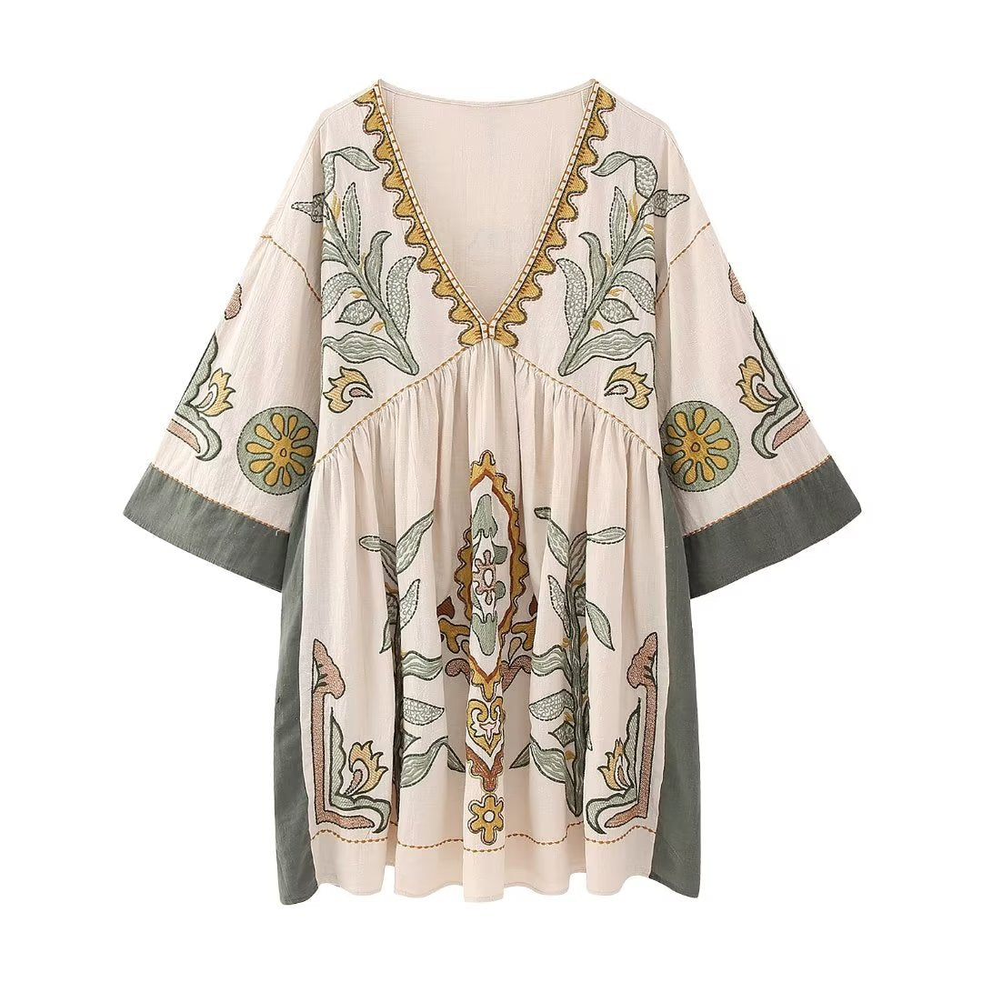 Women's Creative New Loose Embroidery Dress Dresses