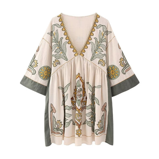 Women's Creative Classy Loose Embroidery Dress Dresses