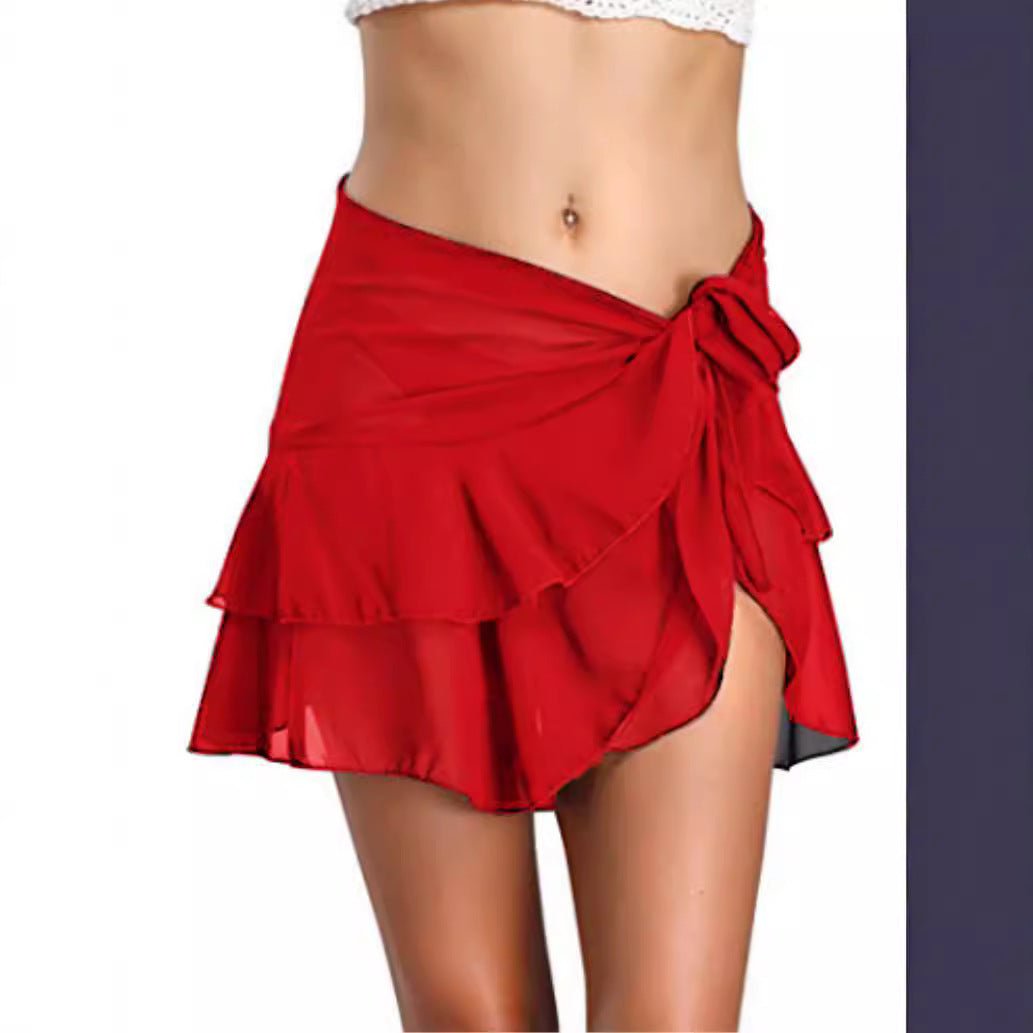 Women's Straight Hair Summer Dress Solid Color Skirts
