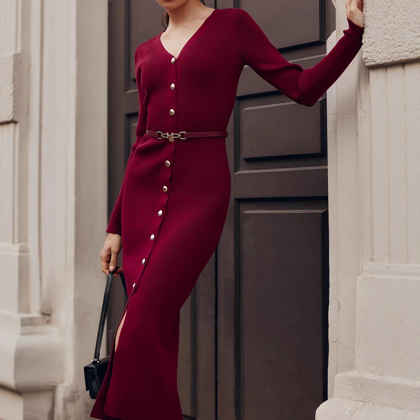 Women's Exquisite Premium Front Row Buttons With Dress