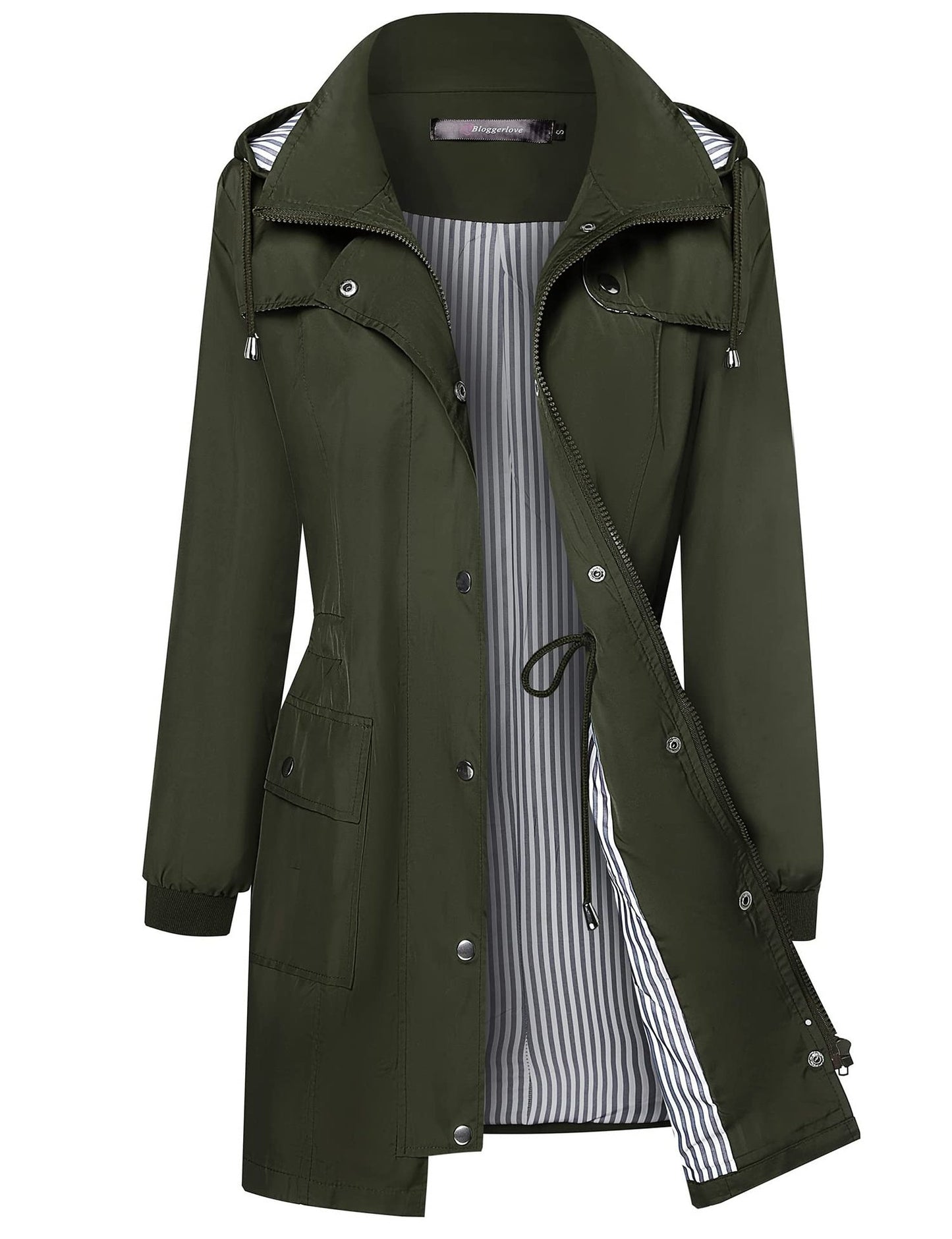 Women's Raincoat Waterproof Windbreaker Striped Mountaineering Outdoor Coats