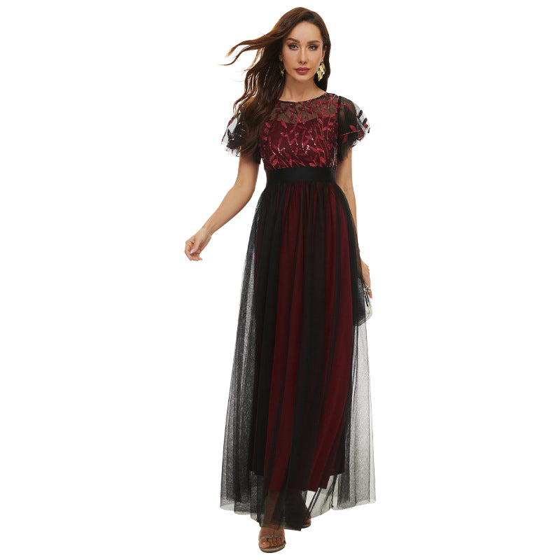 Sleeve Round Neck Pettiskirt High Waist Wedding Dresses
