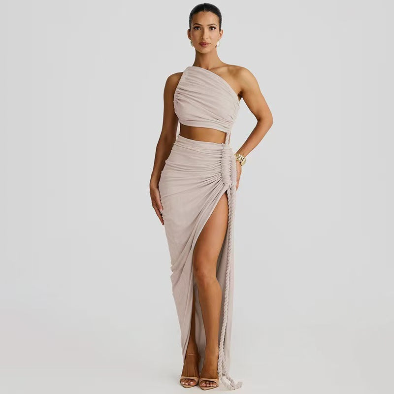Women's Strapless Dress Summer Sexy Backless Hemp Dresses