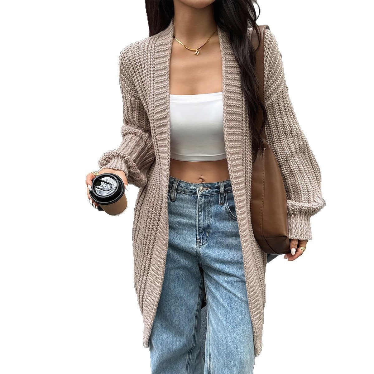 Pretty Women's Leisure Advanced Wool Overcoat Sweater