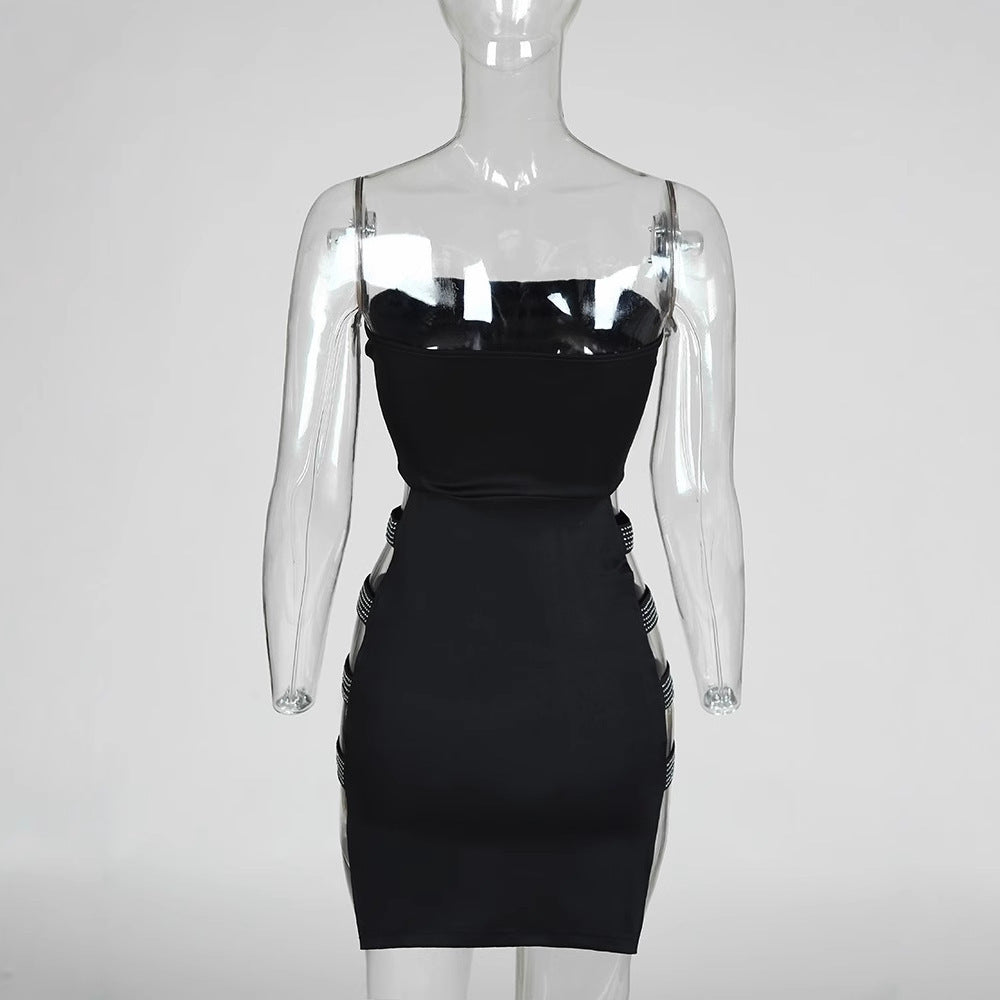 Heart Machine Hollow Miniskirt Bandage Nightclub Skirts