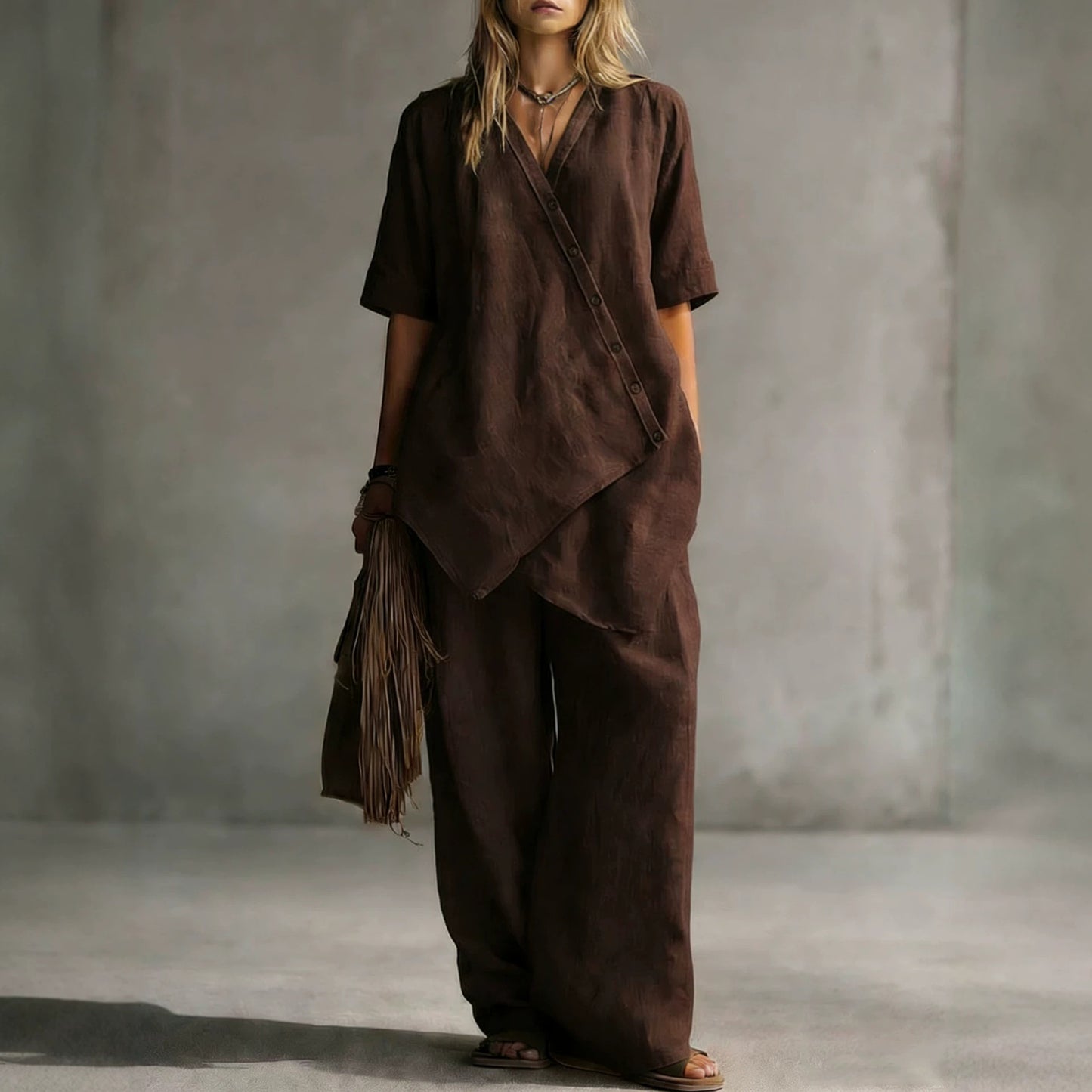 Women's Irregular Shirt Loose Sleeve For Fashion Casual Suit