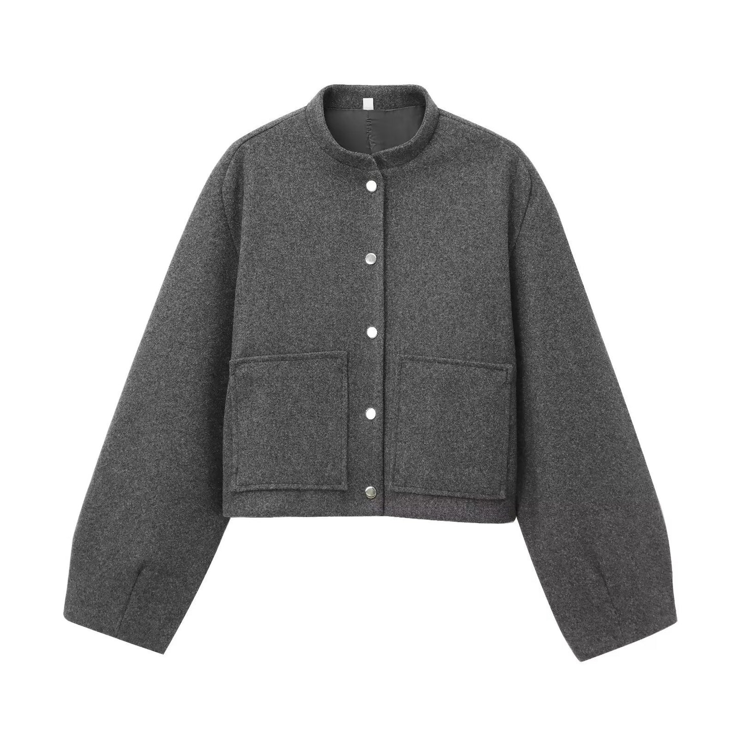 Women's Fashion Casual Versatile Stand Collar Single-breasted Coats