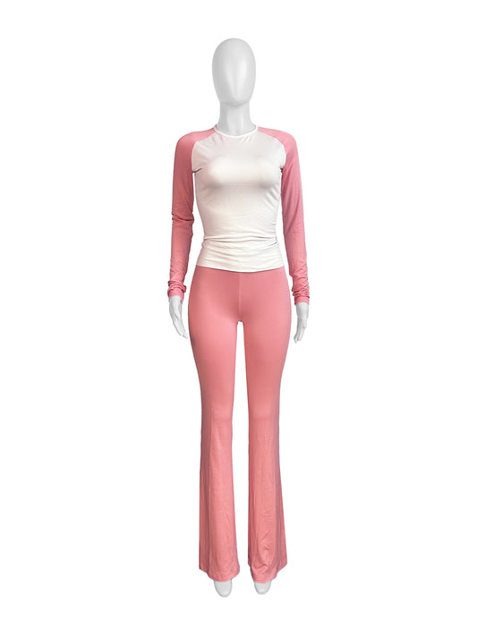Women's Tight High Waist Fold Slim Trousers Suits