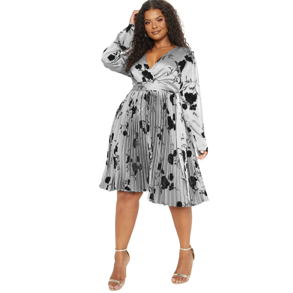 Women's Simple Style Floral Dress For Autumn Dresses