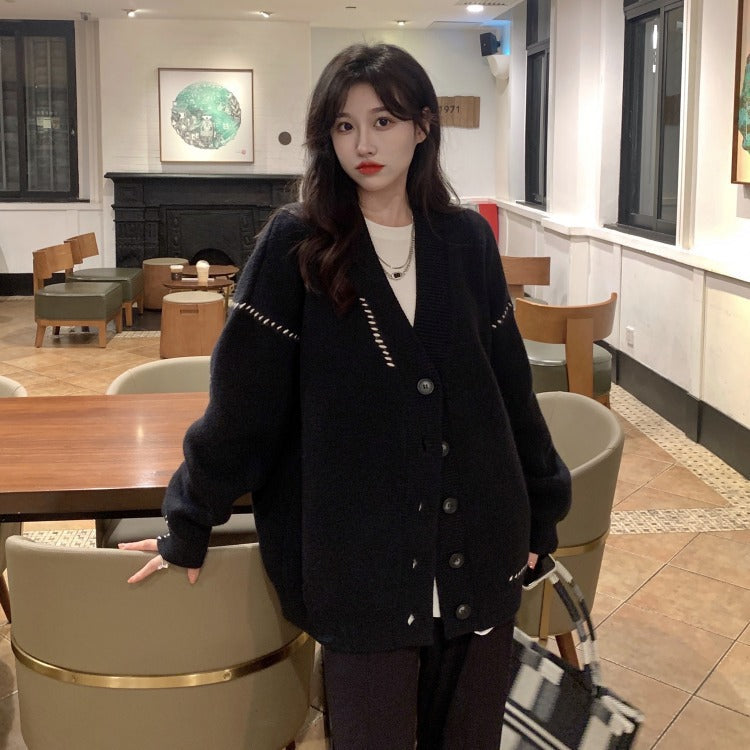 Women's Knitted Fashion Casual Loose Lazy Style Coats