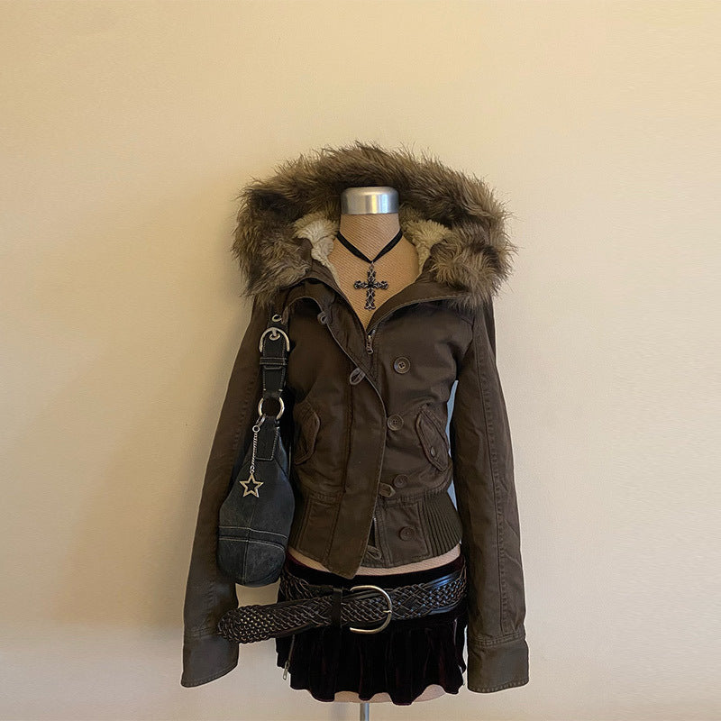 Women's Popular Versatile American Retro Hooded Jackets